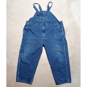 VTG Key Imperial Bib Overalls Size 56x30 Denim Workwear Carpenter Farmer